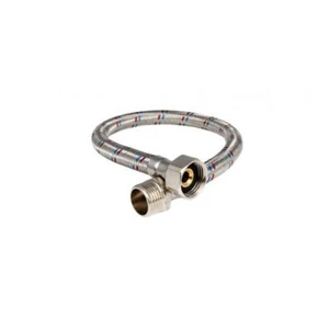 1/2” x 1/2" Male To Female Stainless Steel Braided Flexible Water Supply Hose - Picture 1 of 8