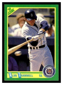 1990 Score  #9 Alan Trammell - Detroit Tigers HOF