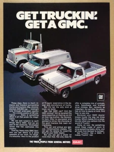 1977 GMC Special Edition Van & Sarge Pickup Truck Vintage Print Ad - Bild 1 von 1