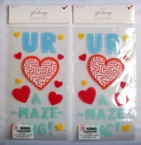 2 CONFEZIONI DA 25 CT GEL TEMA SAN VALENTINO SI ATTACCA DECORAZIONE FINESTRA UR INCREDIBILE - Foto 1 di 1