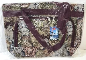 Vintage Bovano USA Katze Landhaus Oma Gobelin Reisetasche Schultertasche - Bild 1 von 9