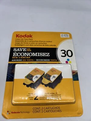 Kodak 30 Series Color Ink Twin Pack 2 Cartridges Genuine 2012 - Image 1 of 4