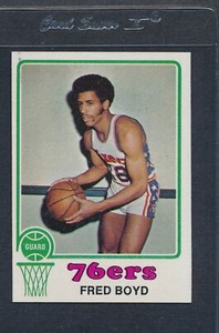 1973/74 Topps #091 Fred Boyd 76ers EX/MT *998