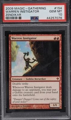 2009 Warren Instigator [Zendikar] Mtg Magic The Gathering Gem Mint Psa 10 Pop 1 - Image 1 of 2