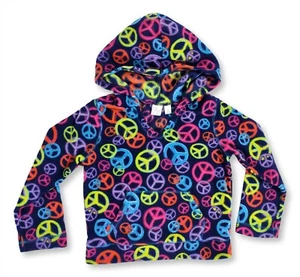 Girls Small 5-6 Place 1989 Peace Sign Hoodie Hooded Sweatshirt Long Sleeve Shirt - Picture 1 of 4
