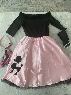Disfraz Falda Caniche Rosa y Negro Niñas con Accesorios Foto 1 de 4
