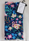 VERA BRADLEY Cloth Cotton Napkins set of 8 - Pink Flamingo Garden Navy Blue  NWT