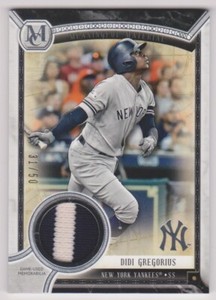 DIDI GREGORIUS 2018 Topps Museum Collection GAME USED JERSEY Relic Card #31/50