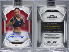 2020 Topps UFC Striking Signatures Red /8 Nina Ansaroff #STS-NA Auto