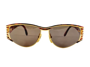 NEW VINTAGE FENDI FS298 MASK TORTOISE & GOLD LARGE 1990 SUNGLASSES MADE IN ITAL - Picture 1 of 7
