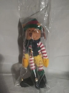 Avon Christmas Posable Elf Bear 8" Plush in unopened bag 2002 - Picture 1 of 2