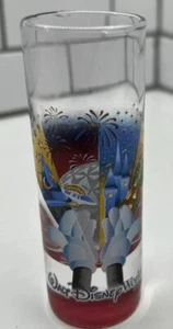 Walt Disney World All 4 Park Shots Glass 4" Red Bottom - Picture 1 of 3