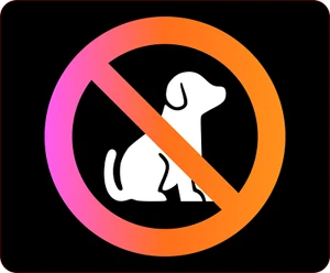 Black Self-Adhesive No Dogs Sign - Picture 1 of 6