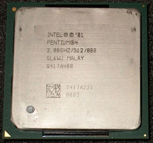 INTEL PENTIUM 4 2.8 GHz PROCESSOR, 800 MHz BUS, SL6WJ, SOCKET 478, US SELLER - Picture 1 of 2