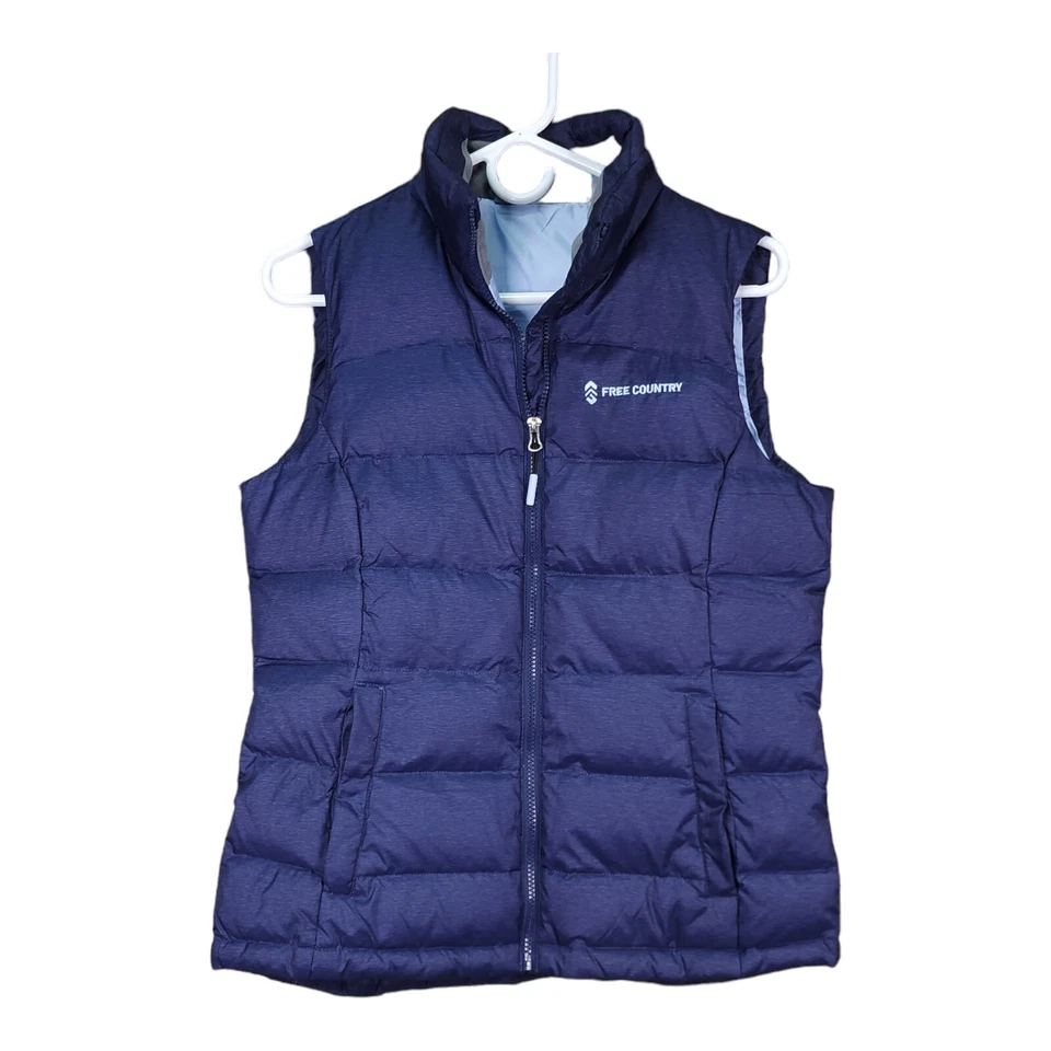 Chaleco acolchado Free Country para mujer azul marino talla pequeña excelente estado Foto 1 de 4