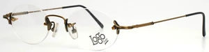 LOGO PARIS LM4203 01 Antique Gold Unisex Oval RimlessEyeglasses 44-21-135 B:33 - Picture 1 of 15