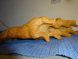 Pferdeherde galoppierend Deko, Holz, ca 1990, Schnitzerei, - Bild 1 von 6