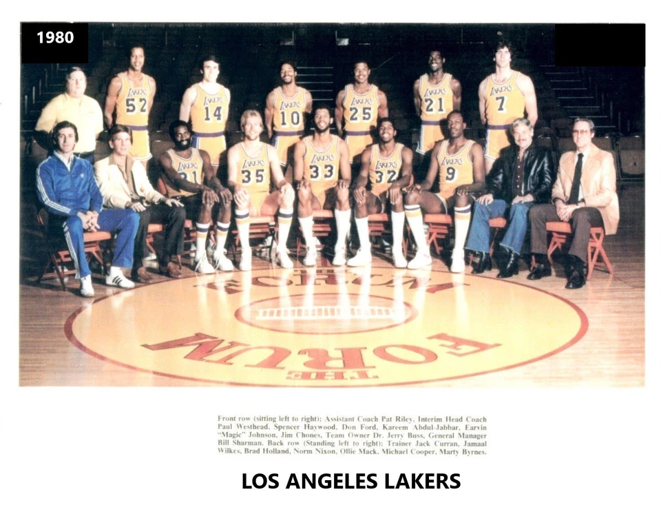 1980 LOS ANGELES LAKERS 8X10 TEAM PHOTO BASKETBALL PICTURE NBA LA WORLD CHAMPS - Image 1 of 1