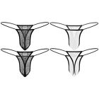 Mens Spider Web Pattern Thong Sissy Underwear Sheer Mesh Bulge Pouch G-string
