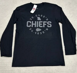 Kansas City Chiefs NFL Team Apparel Men’s Black Long sleeve T Shirt Size Medium - Picture 1 of 4