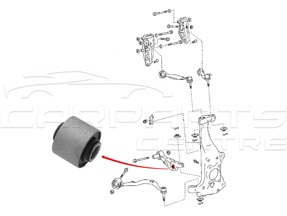 PARA LEXUS LS460 2006- BRAZO DE CONTROL DE ORUGA INFERIOR DELANTERO CASQUILLO TRASERO Foto 1 de 1
