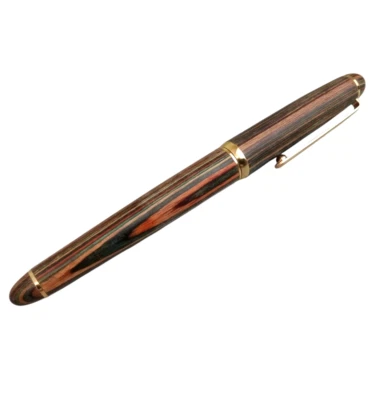 Винтажная деревянная перьевая ручка среднего размера новая в коробке немецкая Германия РЕДКАЯ - Изображение 1 из 4