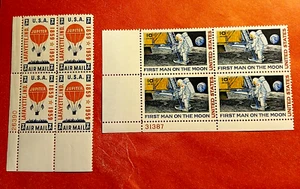 SCOTT # C54 & C76,- TWO PAIRS # BLOCKS OF 4 AIR MAIL STAMPS - VF - OG - MNH - Picture 1 of 5