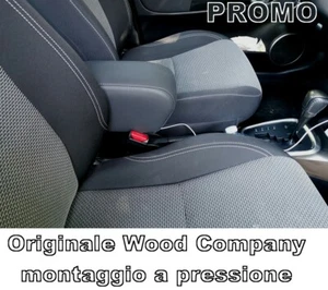 TOYOTA YARIS HYBRID Bracciolo REGOLABILE ECOPELLE GRIGIO SCURO MADE IN ITALY - Photo 1/4