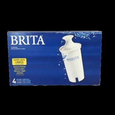 4 Pack Brita Standard Replacement Filters for Pitchers and Dispensers White NEW - Image 1 of 4