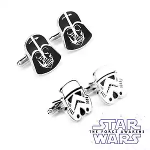 Star Wars Herren Edelstahl Knopf Manschettenknöpfe Hochzeit Bräutigam Shirt bestes Geschenk - Bild 1 von 11