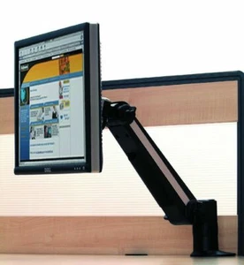 TV Stand Monitor Arm Table Desk Mounted Black 13" to 21" Camper Caravan Boat - Picture 1 of 12