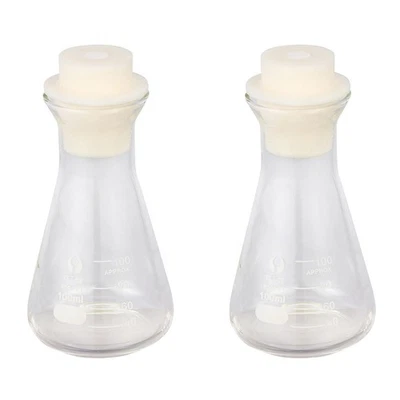 2 pcs bocche sperimentali conicali con da laboratorio (100 ml) - Image 1 of 4