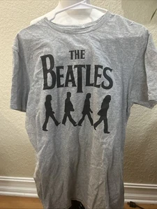 The Beatles T-Shirt Heather Grey Mens Unisex Sz Large-1960's John Lennon - Picture 1 of 3