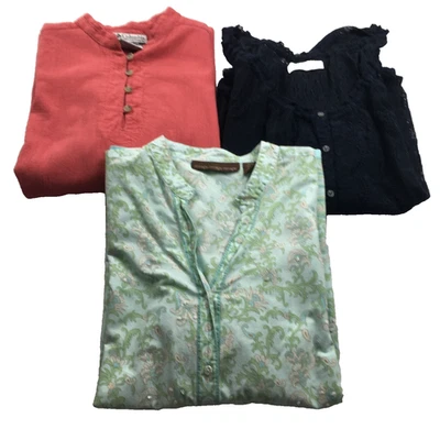 Lote de 3 tops Mirage Mirage Mirage, Hollister & Columbia para mujer talla L mangas 3/4 Foto 1 de 4