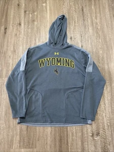 Under Armour Hoodie Wyoming Cowboys Gray Loose Mens XL - Picture 1 of 9