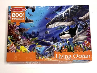 Rompecabezas Melissa and Doug 200 piezas ballenas oceánicas vivas, peces para edades 8+ Foto 1 de 4