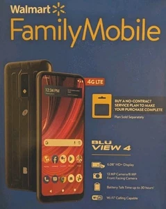 BLU View 4 | Walmart Family Mobile | 6.1 in Screen | 32GB 13MP 5G | Gray - Picture 1 of 7