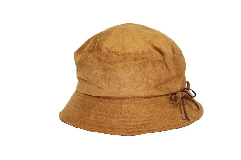 Sombrero de cubo de gamuza unisex empaquetable informal marrón tostado gorra unisex talla única-ligero Foto 1 de 1