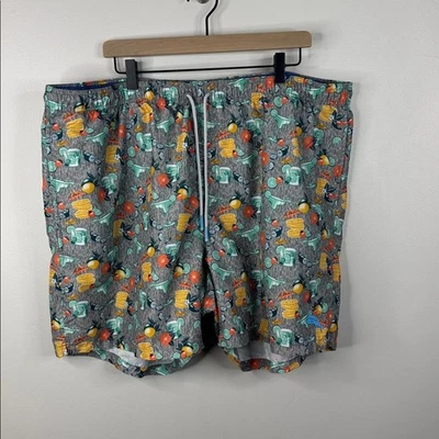 Baúl de baño Tommy Bahama para hombre talla 2XLB Naples Tales of a Cocktail estampado 6" Foto 1 de 4