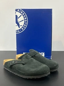 Birkenstock Unisex M8.5/W10.5 Boston Soft Footbed Black Narrow Fit Clogs *Read - Picture 1 of 16