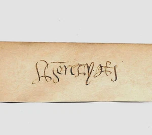 King Henry VIII Autograph Reprint On Genuine 300 Year OldPaper - Picture 1 of 1