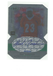 2001 SAGE HIT AUTOGRAPHS FOILBOARD DIE CUTS #A23 ROD GARDNER 60/100