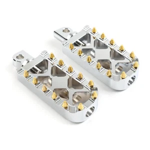 Foot Pegs Floorboard MX Style Pedals For Harley Touring Softail Dyna B - Picture 1 of 8