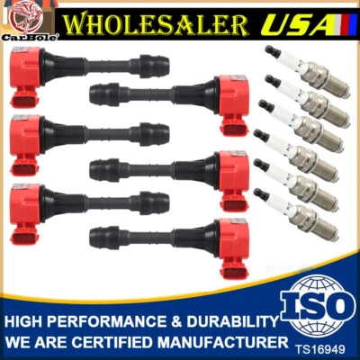 Bobinas de encendido y bujías de platino UF349 para Nissan Frontier Xterra 2005-2011 Foto 1 de 4