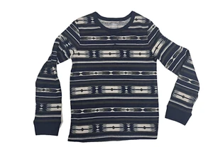 Falls Creek Kids Blue Waffle Knit Long Sleeve Sweatshirt Girl's Large 10/12 - Picture 1 of 2