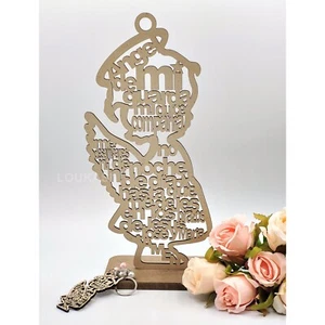 US 4/12pcs Wooden Religious Angel Girl Centerpiece w\ Stand Party Decor/Gifts - Picture 1 of 1