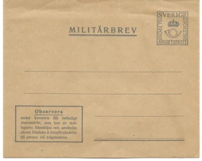 Suecia: 1950; Papelería postal solo para uso militar, sin circular, EBSW07 Foto 1 de 2