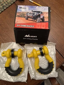 Nilight 2 Pack 3/4" D-Ring Shackle with 7/8" Screw Pin 41,887lbs Break Streng... - Picture 1 of 3