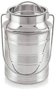 Stainless Steel Barni/Milk, Curry, Sambhar & Oil Container Silver ( 3000 ml ) US - Picture 1 of 3