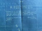 1942 REULING CO STORE PEKIN IL SIGN BLUE PRINT BY PITTSBURGH PLATE GLASS CO